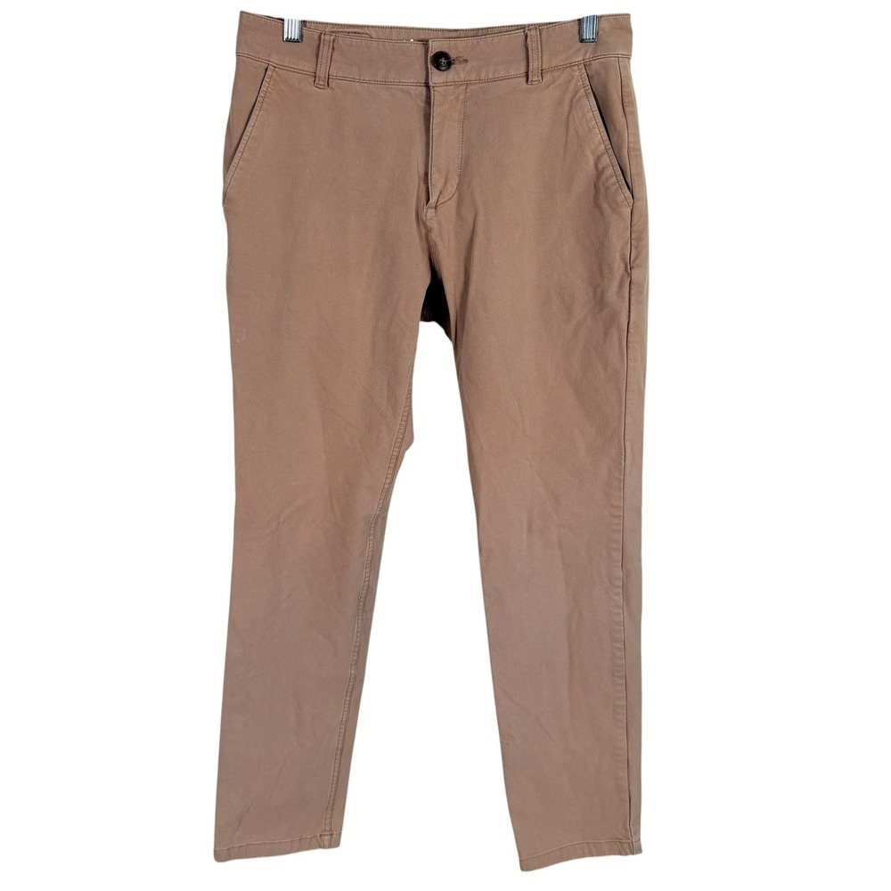 Mugsy Belmonts Chino Pants Mens Actual‎ 30x30 Brown Slim Fit Stretch K6PNBL